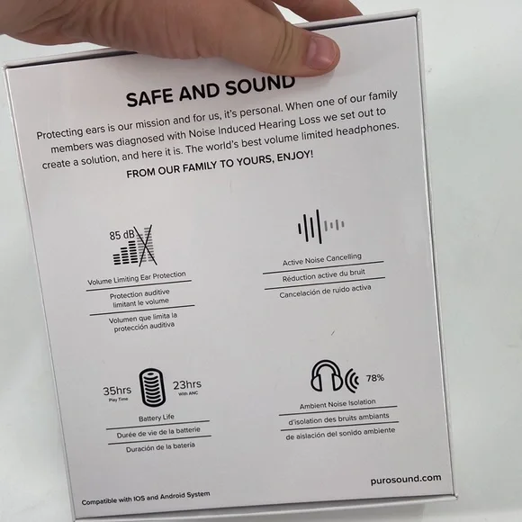 Sold❌❌❌NWOT PURO Sound labs proquiets kids headphones - Picture 3 of 7